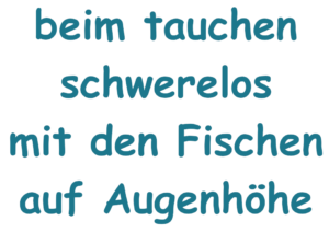 tauchen schwerelos mit fischen